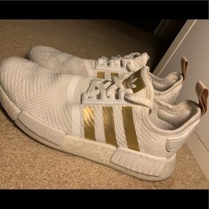 adidas nmd r1 white and gold